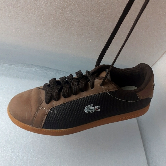 Lacoste Leather/Canvas Retro Sneaker 7men= 8wmn - Picture 4 of 5